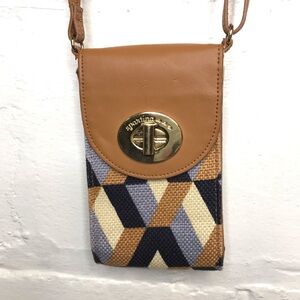 Spartina 449 Bateau Bleu Phone Hipster Crossbody Purse Bag Travel Festival
